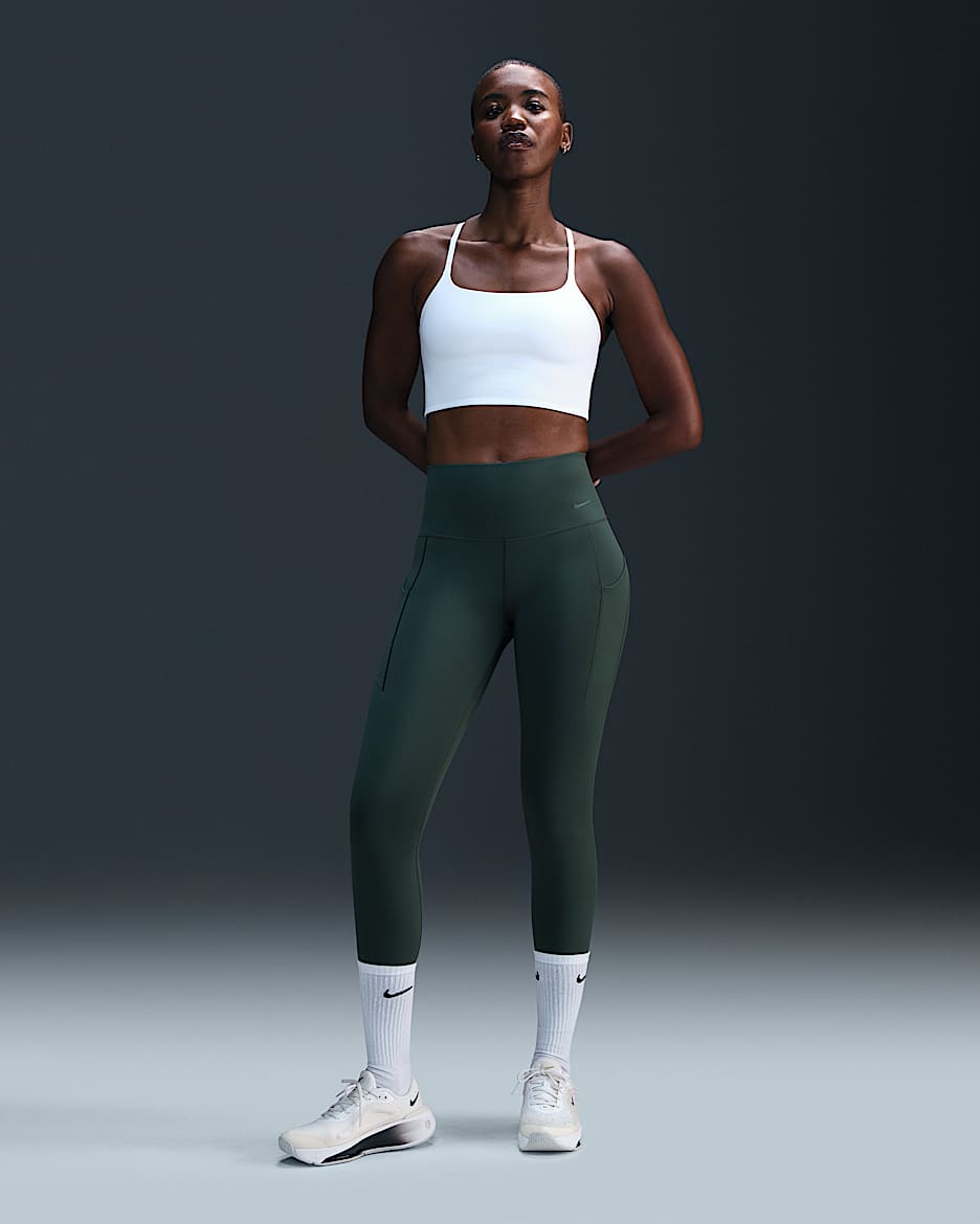 Leggings de largo completo y tiro alto de media sujecion con bolsillos para mujer Nike Universa